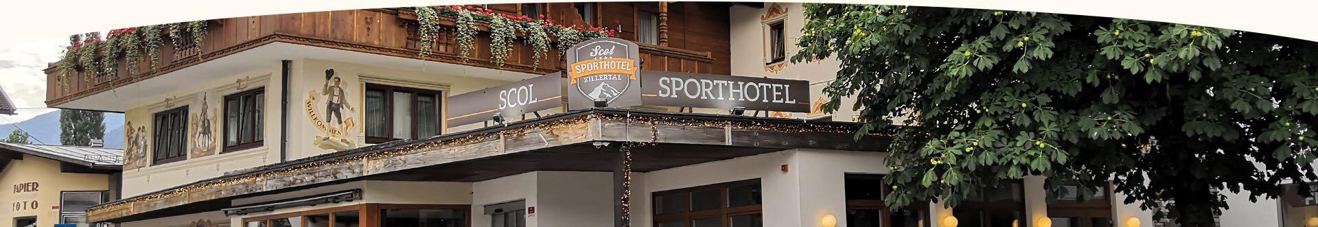 Blick auf das SCOL Sporthotel Zillertal