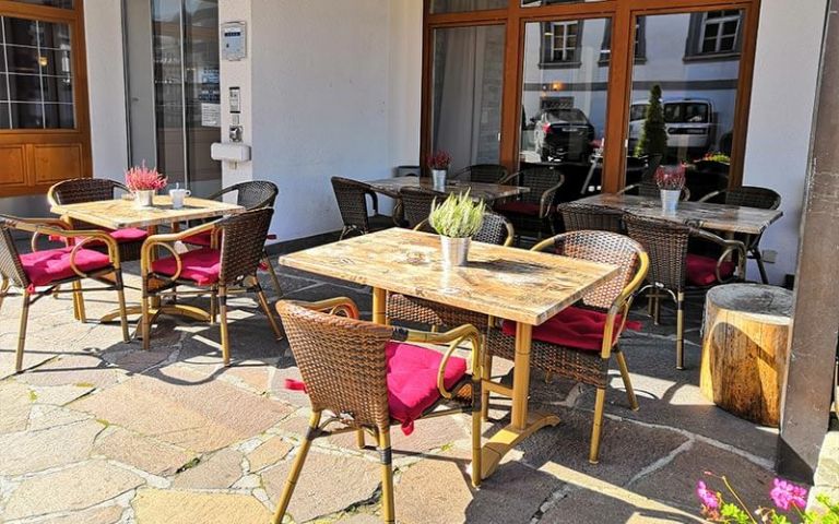 Blick auf die Terrasse